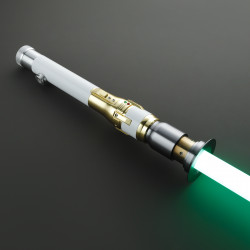 the perseverance white and gold  lightsaber