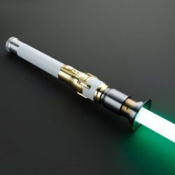 the perseverance white and gold  lightsaber