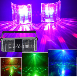 Double Mirror LED Mixed Flashing Laser Projector  For Stage 