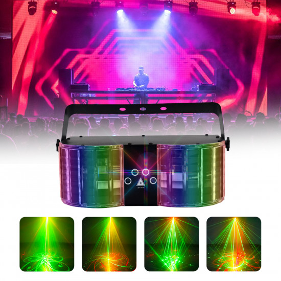 Double Mirror LED Mixed Flashing Laser Projector  For Stage