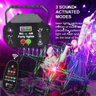 USB Mini Music Voice Control Laser Projector for Home Wedding Or Bar