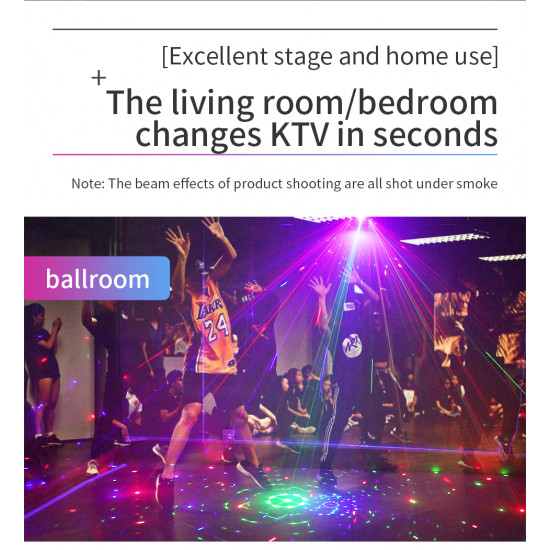 15 Eyes LED Strobe Laser Lights Projector Music for Parties 15 Eyes LED Strobe Laser Lights Projector Music for Parties