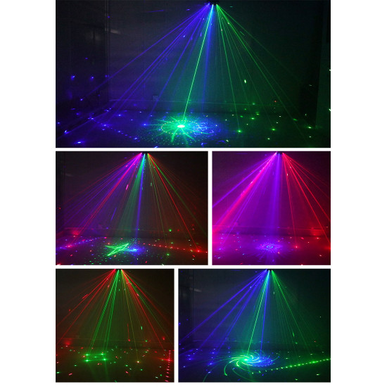 15 Eyes LED Strobe Laser Lights  Projector Music for Parties 