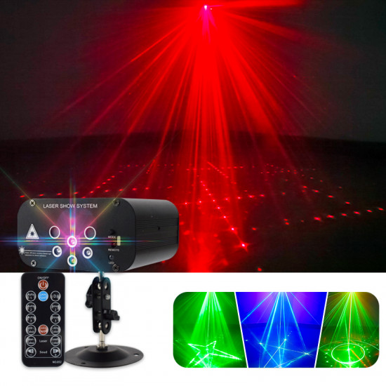 6 Beam 64 Pattern LED Laser Laser Projector For Christmas