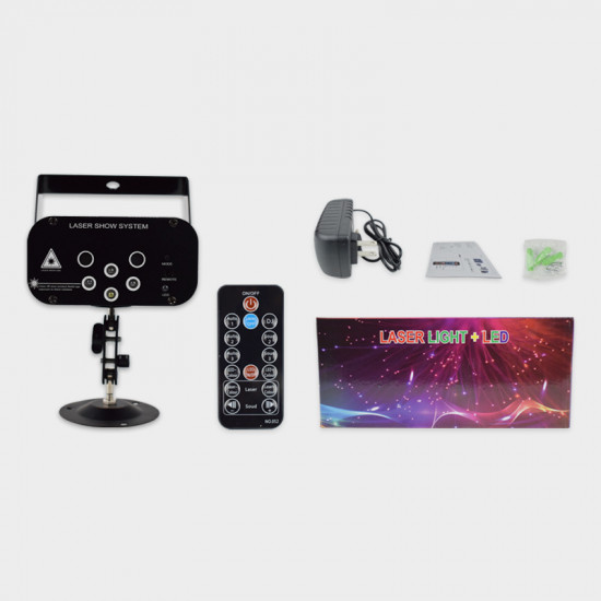 6 Beam 64 Pattern LED Laser Laser Projector For Christmas