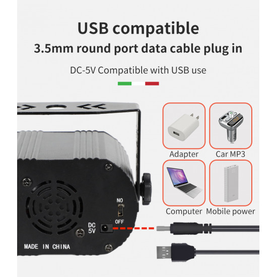 USB ReChargeable Led Green Strobe LED Laser Projector USB ReChargeable Led Green Strobe LED Laser Projector