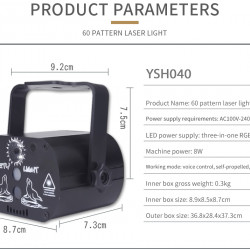 Mini Rechargeable Sound Control Laser Projector for Wedding Birthday