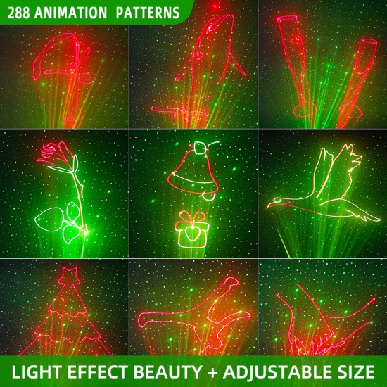 288 Pattern Animation Laser Projector Stage Light