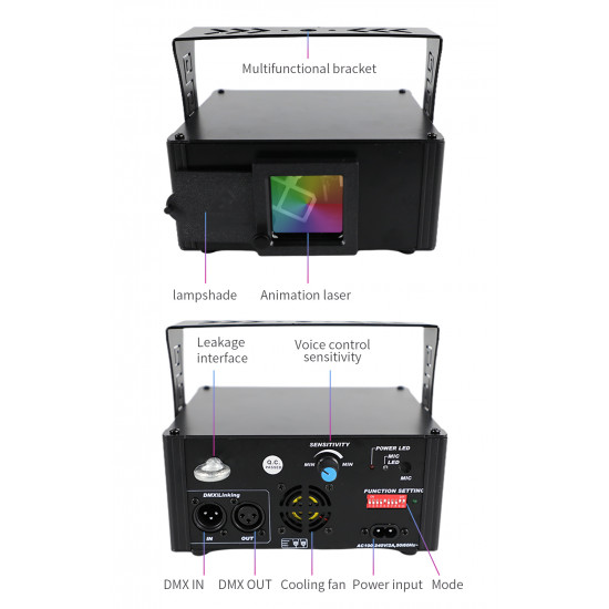 professional 4D Mixer Stage Laser Light Projector professional 4D Mixer Stage Laser Light Projector