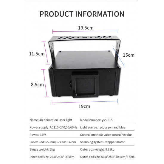 professional 4D Mixer Stage Laser Light Projector professional 4D Mixer Stage Laser Light Projector