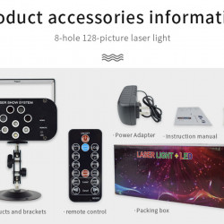 128 Patterns Laser Light Projector