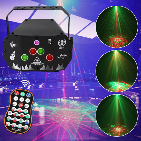  Mini Lighting Rhythm Recognition Light Laser Projector 