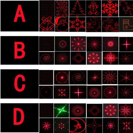 Waterproof Christmas 12 figure dynamic gypsophila laser light projection Waterproof Christmas 12 figure dynamic gypsophila laser light projection