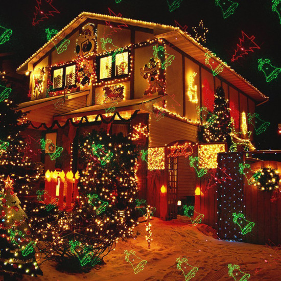 Waterproof Christmas 12 figure dynamic gypsophila laser light projection Waterproof Christmas 12 figure dynamic gypsophila laser light projection