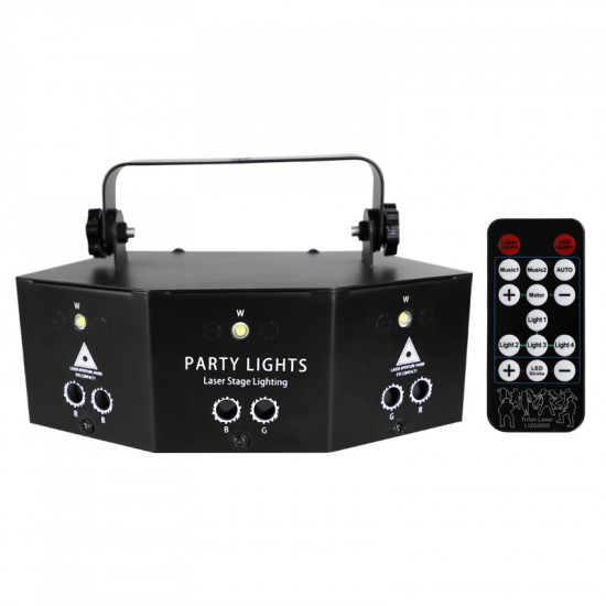 9-Eye Beam Sound Control Party DMX Laser Projector 