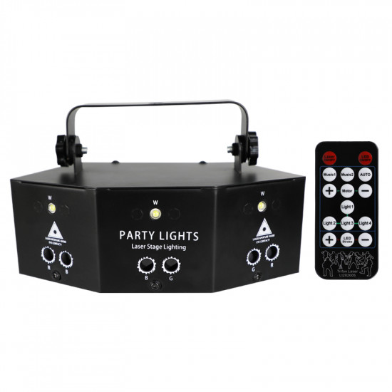 9-Eye Beam Sound Control Party DMX Laser Projector