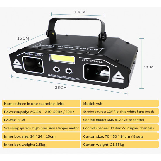 3 in 1 Laser Scanning Lamp Projector 3 in 1 Laser Scanning Lamp Projector