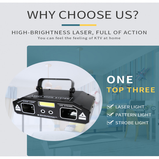 3 in 1 Laser Scanning Lamp Projector